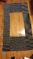 An in progress shot of the blanket I'm knitting.